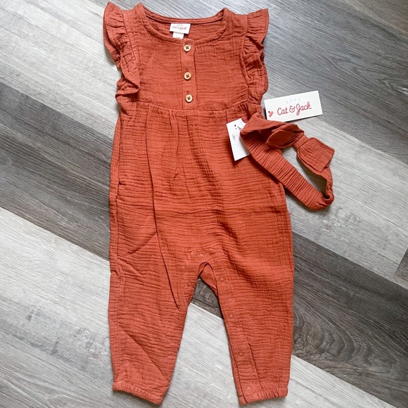 NWT Cat & Jack 12M Girls Fall Outfit - Picture 2 of 4